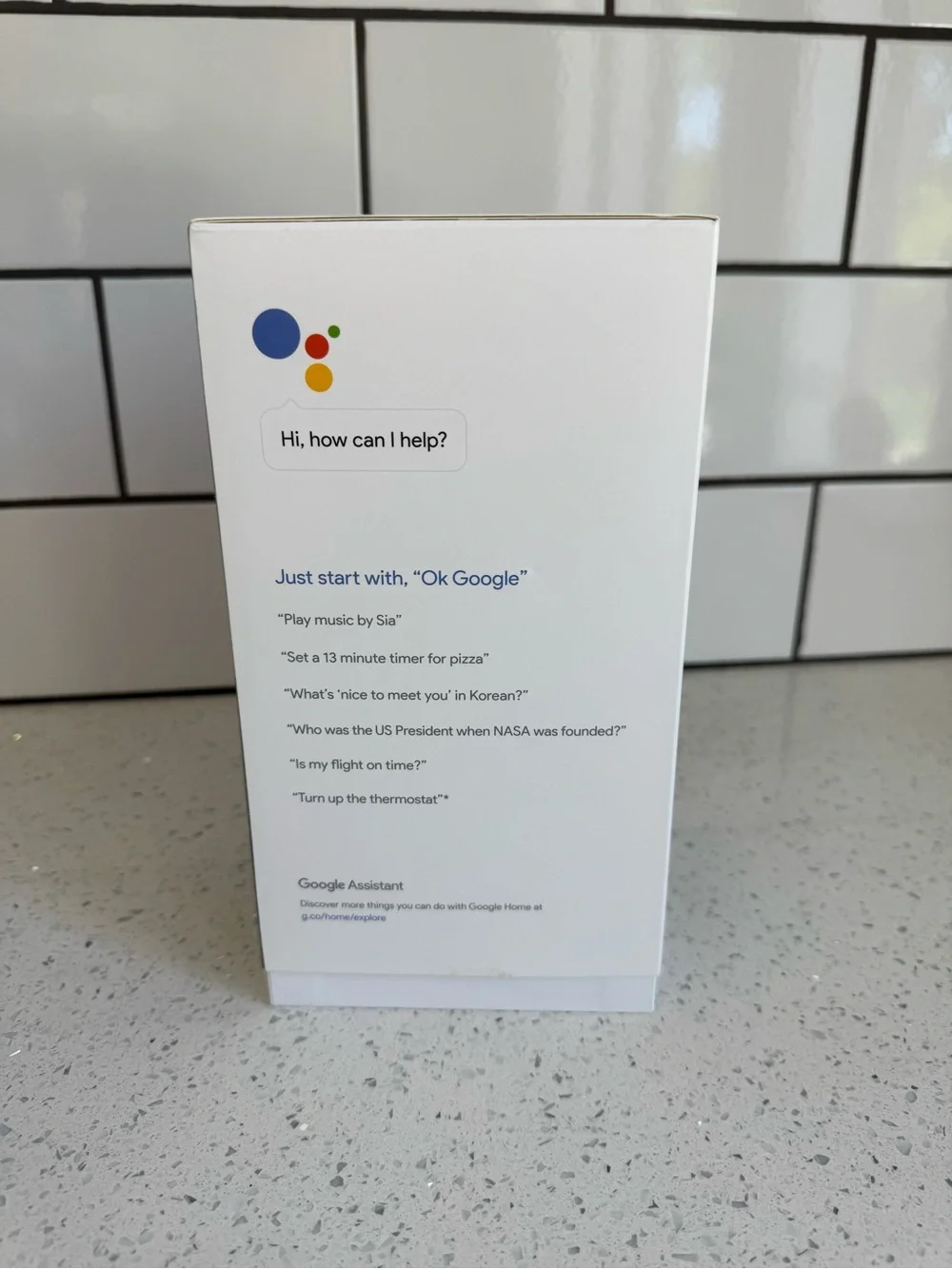 Google Home Voice-Activated Smart Speaker – White – Google Assistant EUC